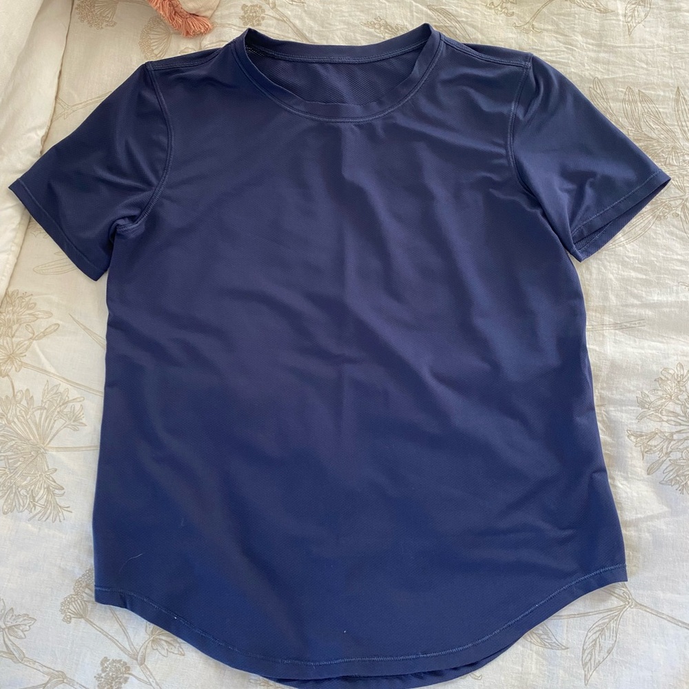 Lululemon High-Neck Running and Training T-Shirt in Night Sea - Picture 5 of 8